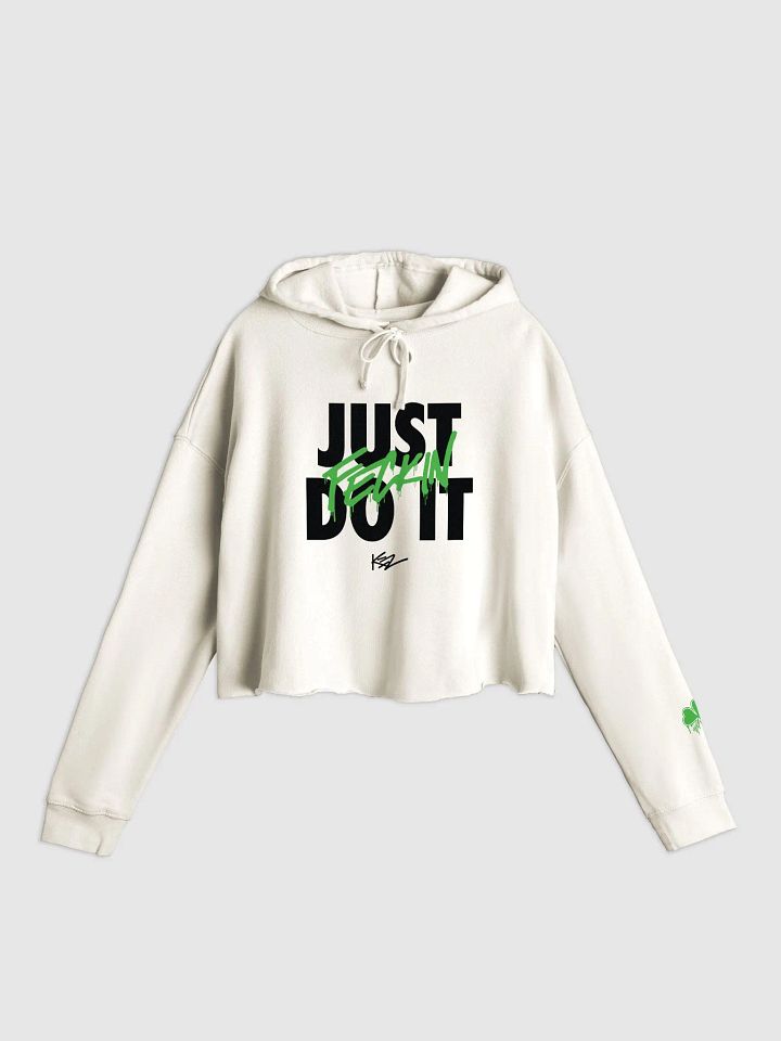 JUST FECKIN DO IT - WOMENS CROP HOODIE - BONE product image (1)
