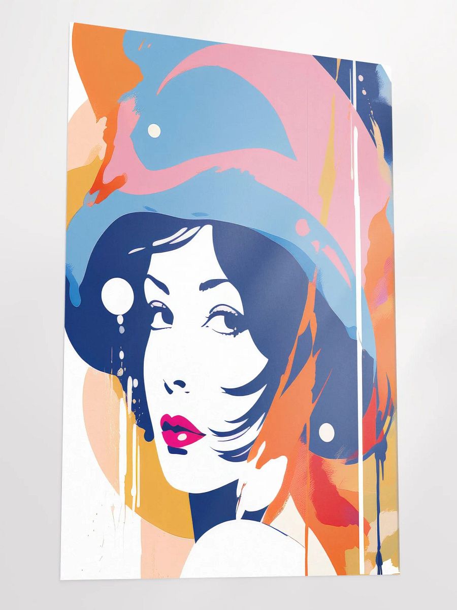 Abstract Woman v7 - Vintage Style Poster - Girly - Large 24x36 Inches product image (3)