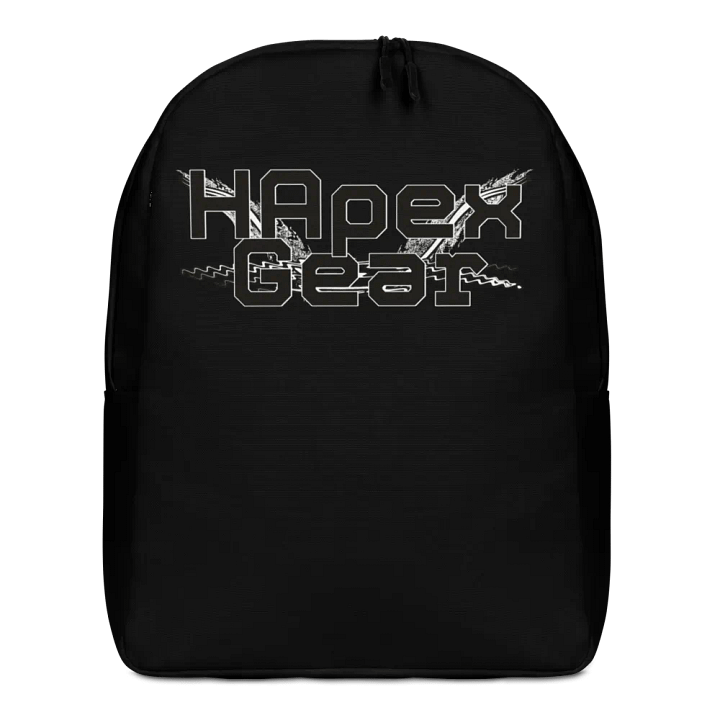 Minimalist Backpack - Black - Black HApex Gear White Logo product image (1)