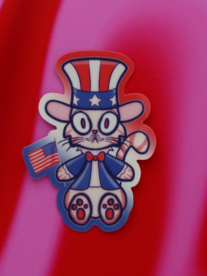 Uncle Sam American Cat sticker product image (1)