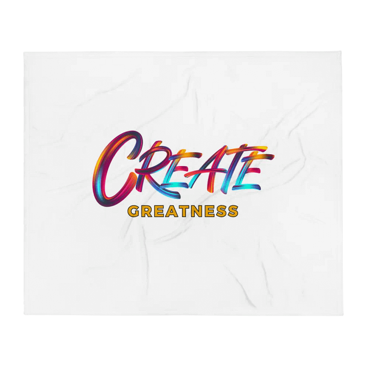 Create Greatness Full Print Throw Blanket product image (1)