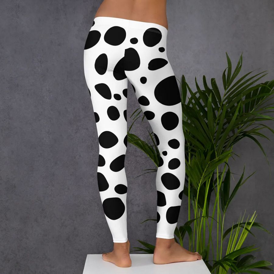 Dalmation Print Leggings – Soft, Stretchy, and Comfortable with Customizable Surface product image (6)