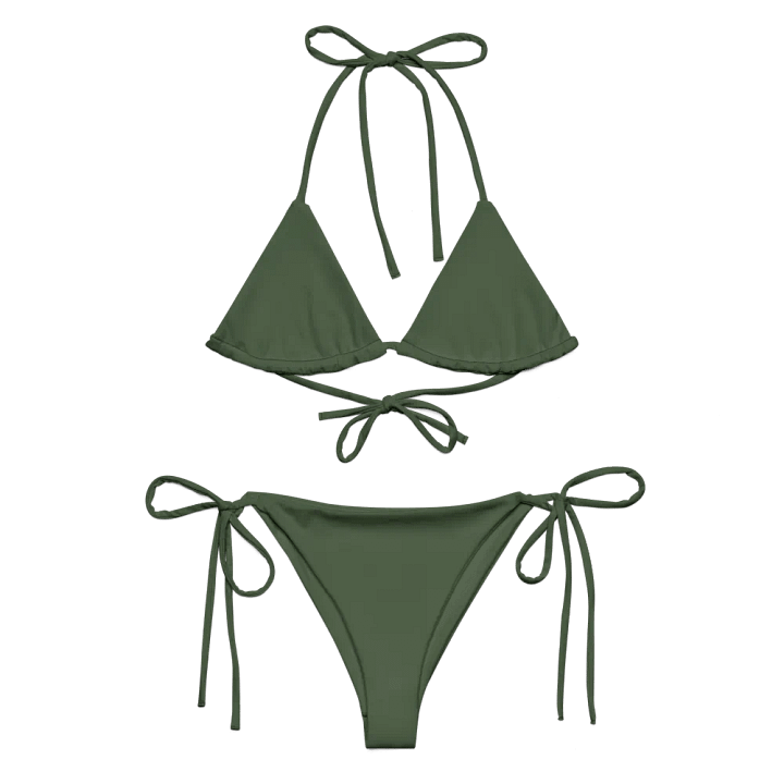 Olive Green String Bikini product image (2)