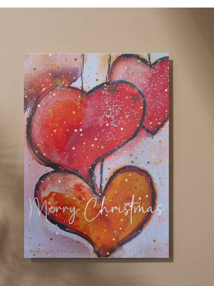 Christmas card, digital Christmas greetings, Original painted in watercolour and digitized product image (2)