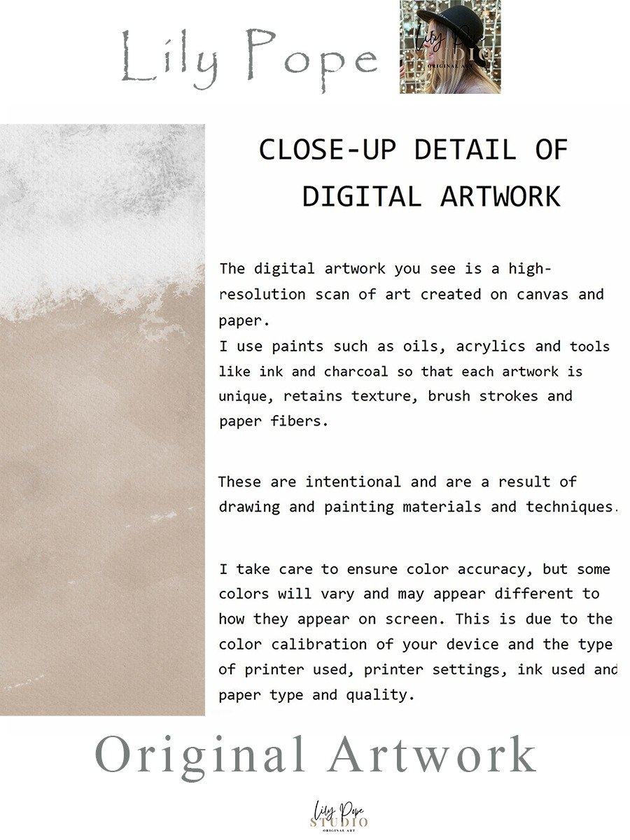 Soft Beach Ocean Abstract Unframed Print product image (3)