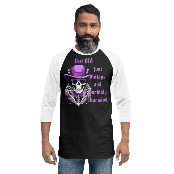 Vintage & Morbidly Charming Raglan Tee product image (12)
