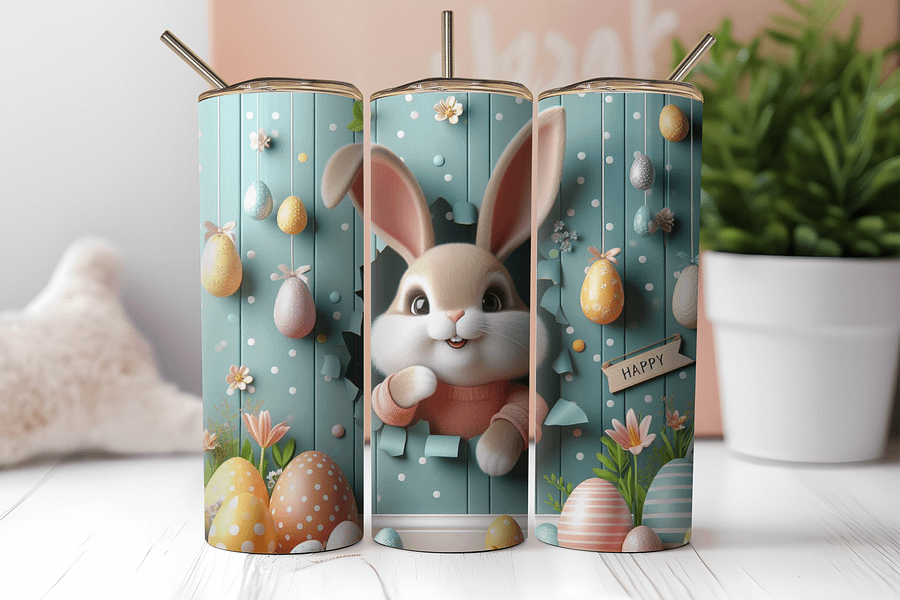 Whimsical Bunny Eco-Friendly Tumbler product image (2)