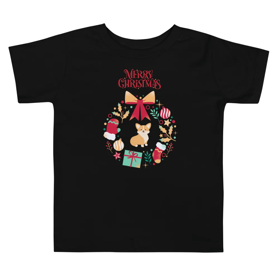 Merry Christmas Corgi Festive Toddler T-Shirt product image (2)