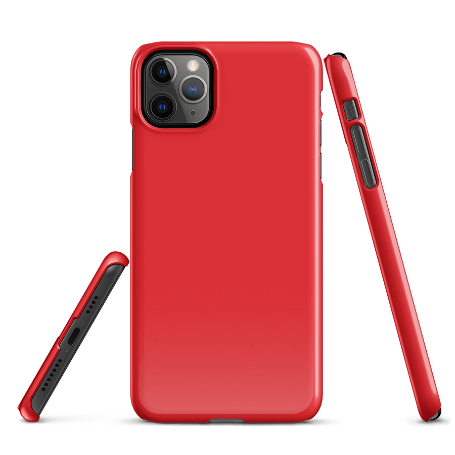 Tomato Red Solid Color iPhone® Glossy Snap Case product image (3)