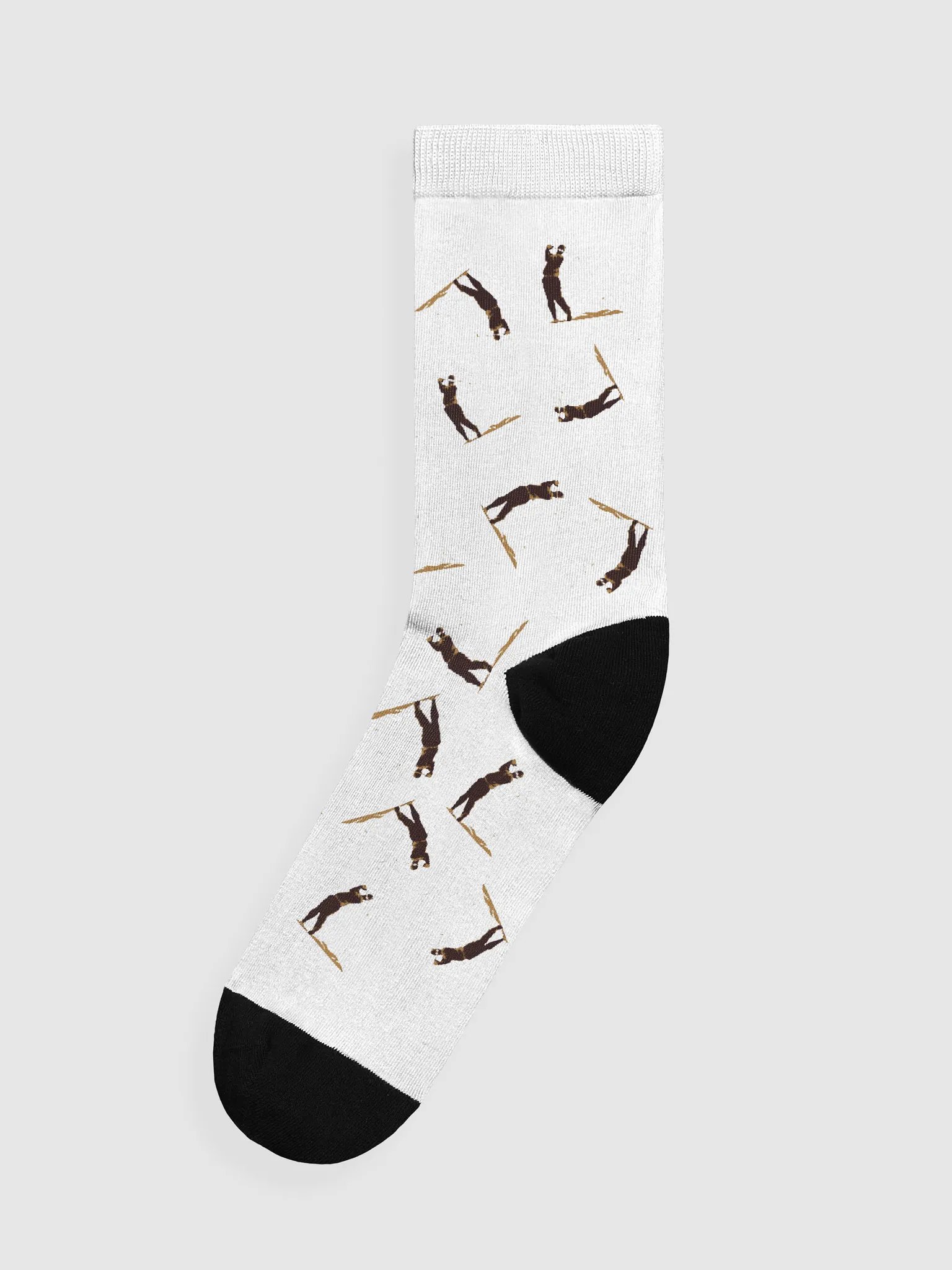 From the Drop Zone Splatter White Crew Socks product image (1)