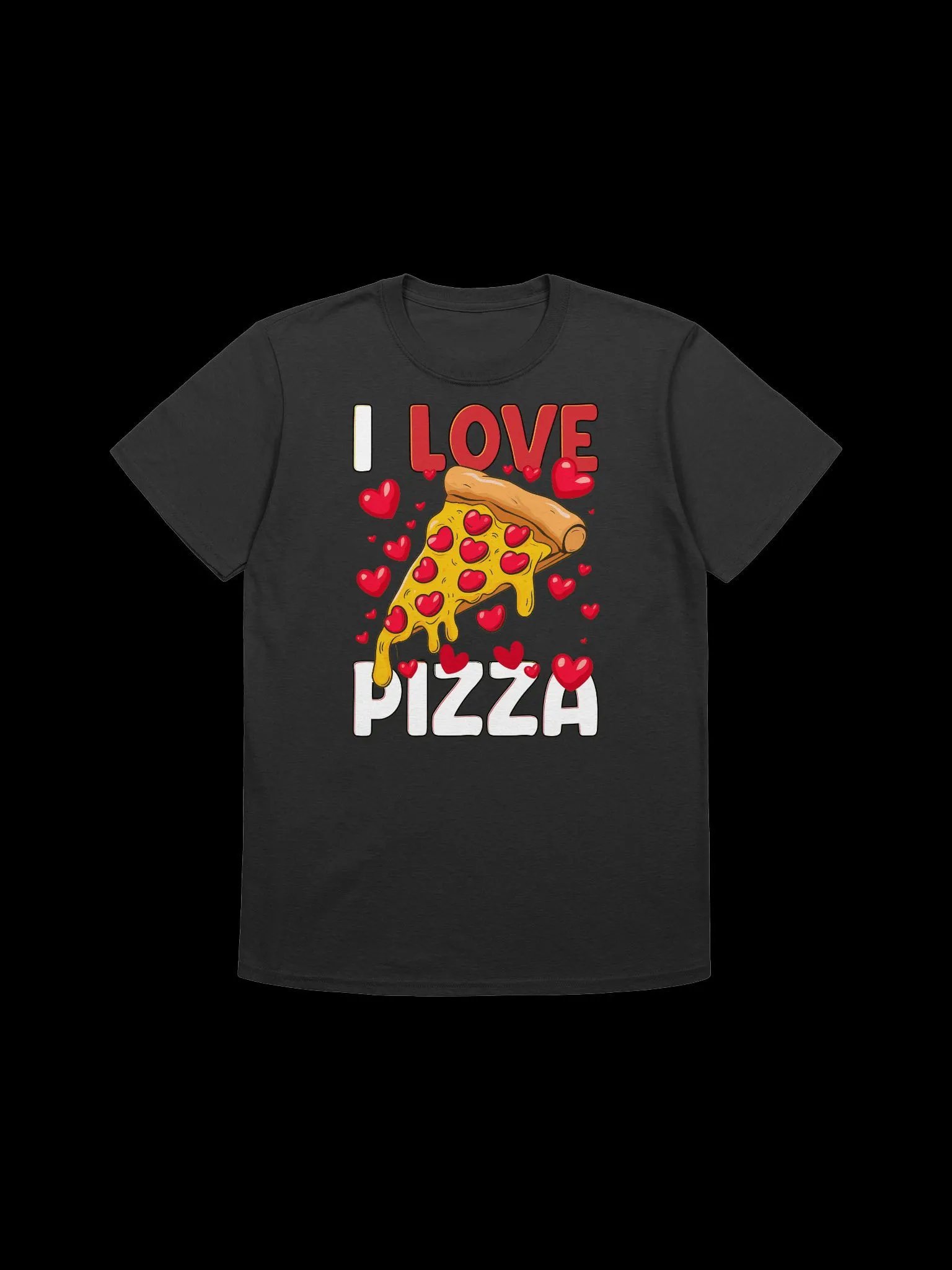 Food Lover-I Love Pizza-Cute Pizza T-Shirt product image (1)