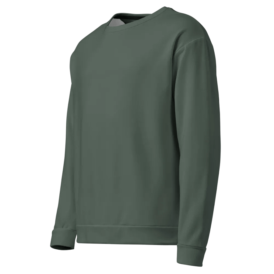 Plain Dark Sage Green Soft Summer Unisex Recycled Polyester Heavyweight Premium Sweatshirt by Treasure Pie product image (5)