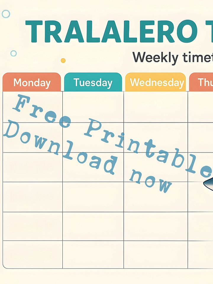 Tralalero Tralala Timetable – Cheerful Colorful Light Edition product image (2)