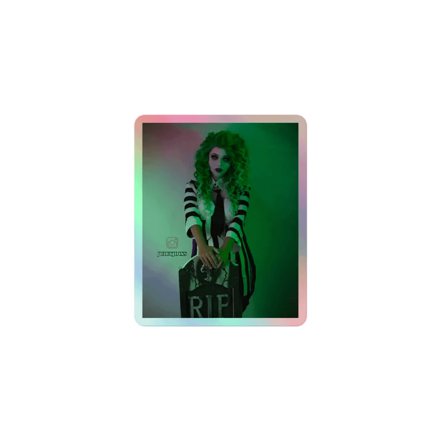 JuicyJinxs Beetlejuice Cosplay Holographic Sticker product image (1)