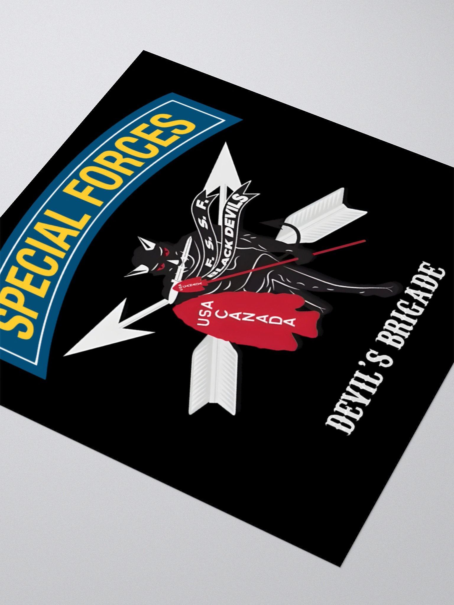 Black Devils Special Forces Kiss Cut Stickers product image (5)