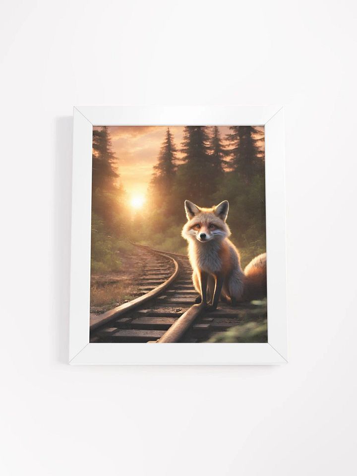 Fox on the Train Tracks at Sunset product image (4)