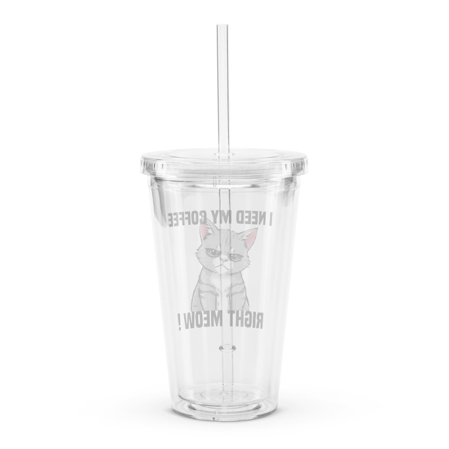 i need my coffee right meow travel cup product image (2)