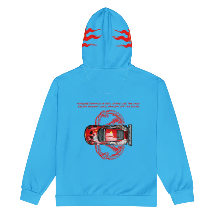 blue-red Dragon 4 Zip Hoodie product image (2)
