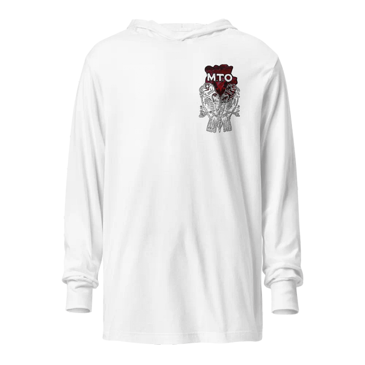 Hooded Long Sleeve Crows (White) product image (1)