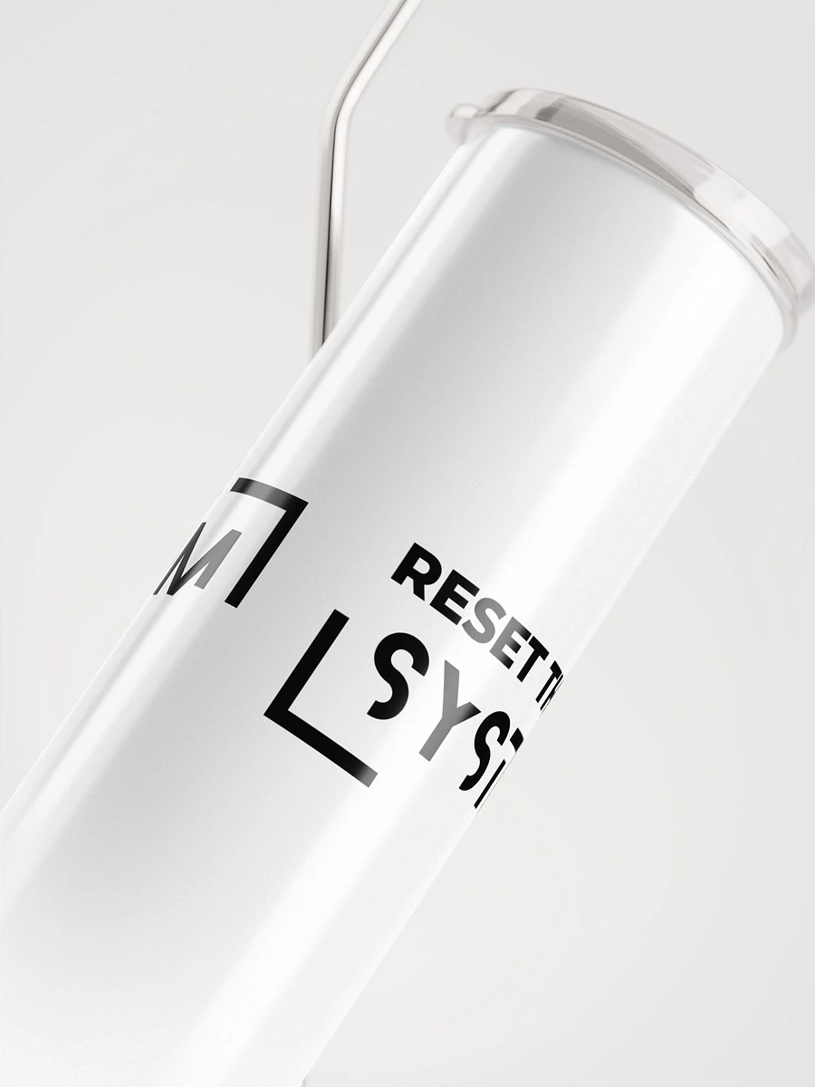 White stainless steel tumbler reset the system product image (5)