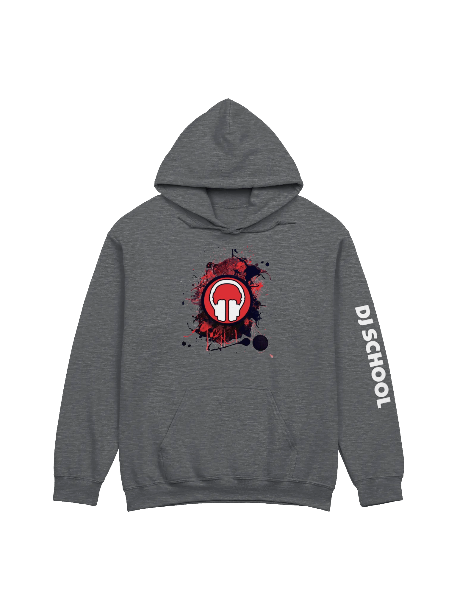 Front | Back | Arm Print Paint Splat Headphones Gildan® Classic Hoodie product image (1)