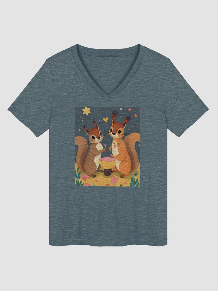 Whimsical Love Squirrels V-Neck Tee product image (1)