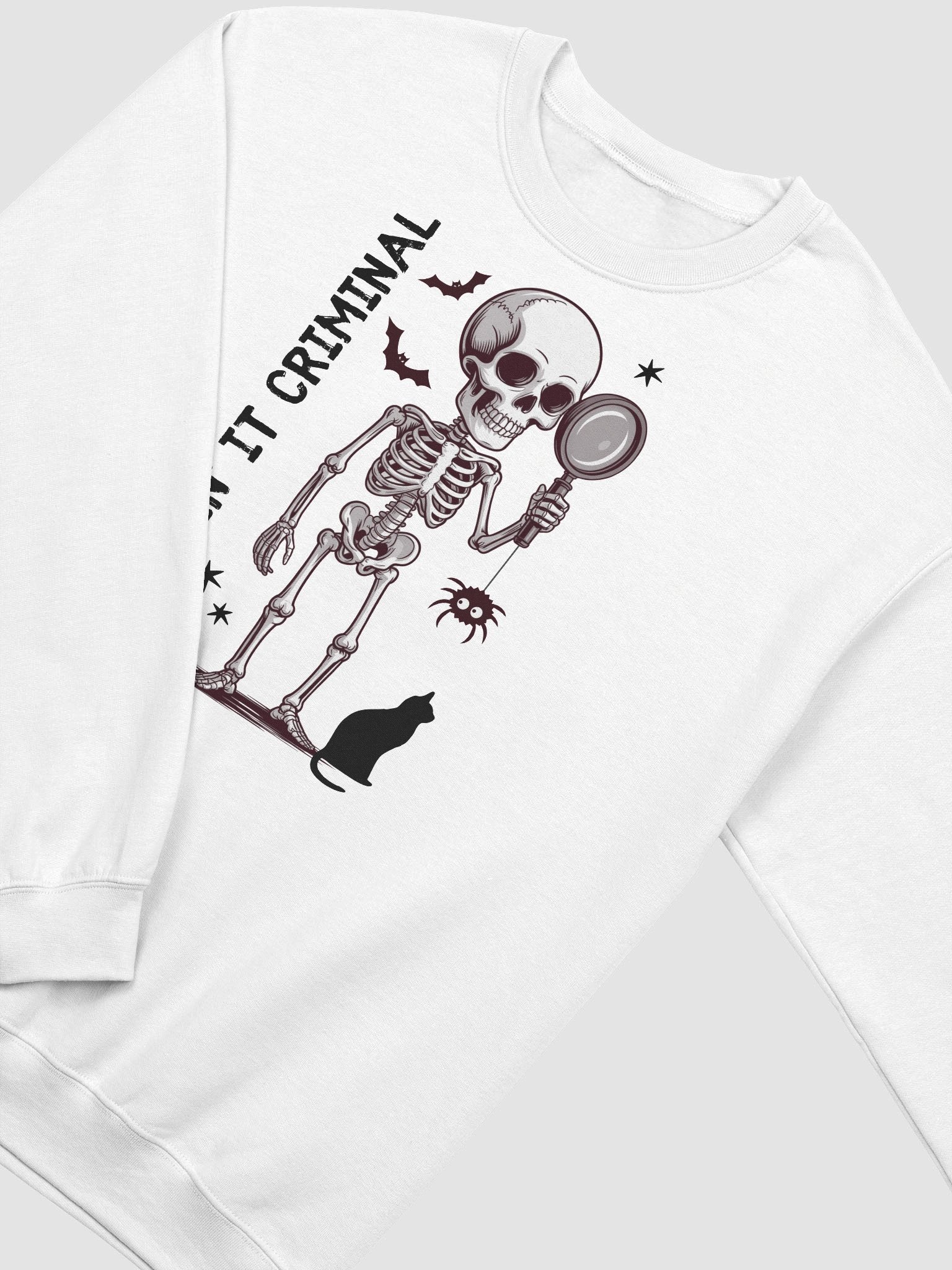 Creepin’ It Criminal Halloween Sweatshirt for True Crime Lovers - Light product image (4)