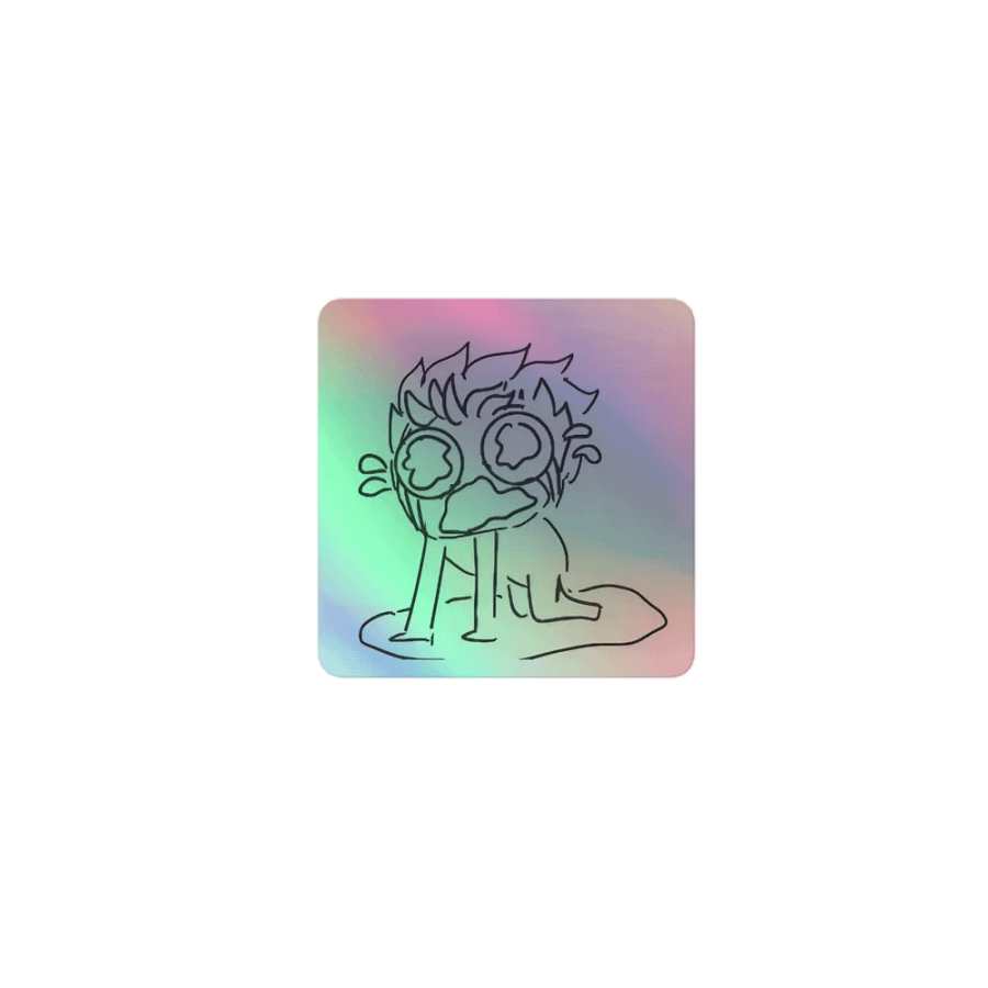 'MENTAL ANGUISH!' Holographic Sticker product image (1)