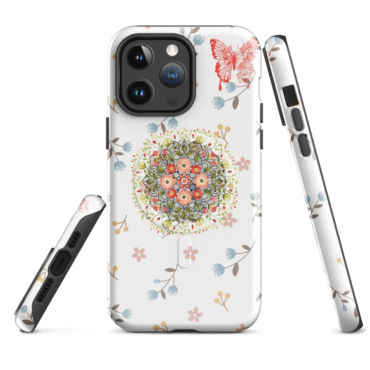 Floral Mandala MagSafe® Tough iPhone® Case product image (1)