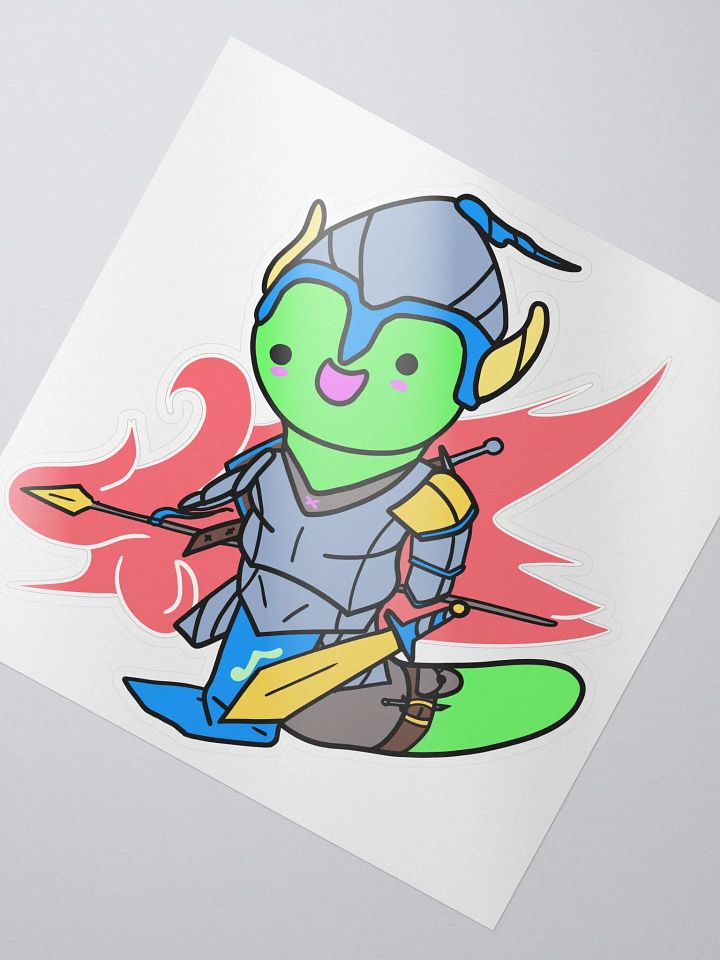RPG Worm - Fighter Class Kiss Cut Sticker product image (2)