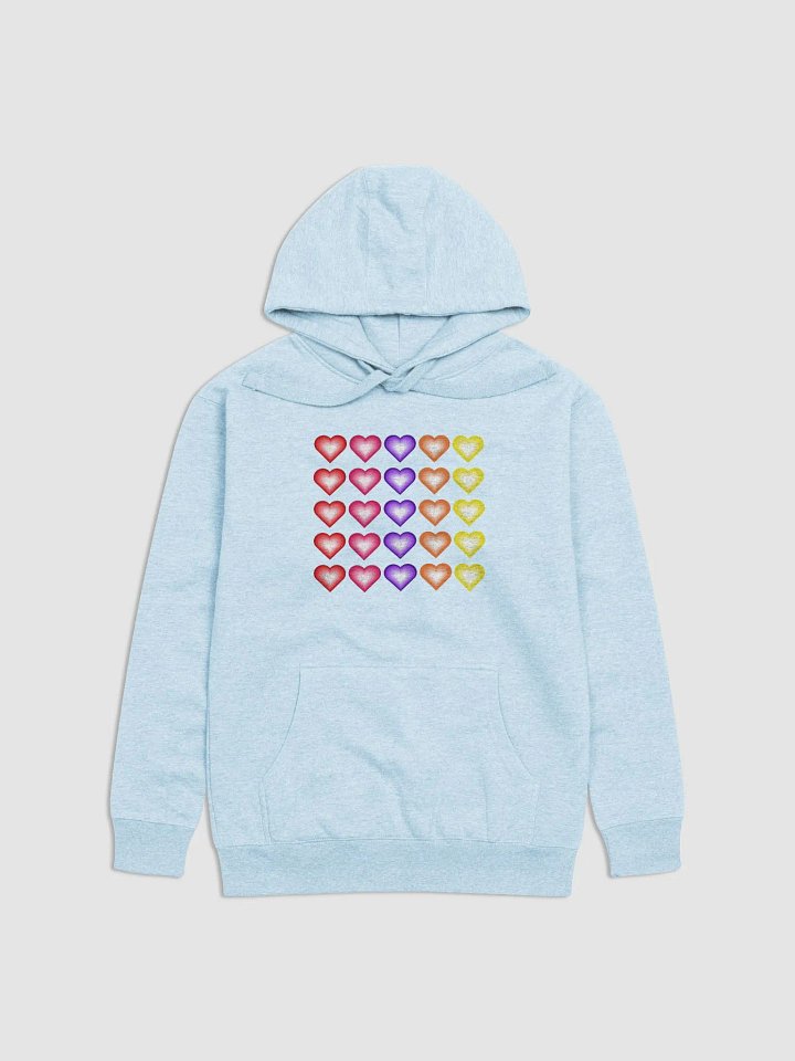 Vibrant Colorful Valentine's Hearts Unisex Premium Hoodie product image (43)