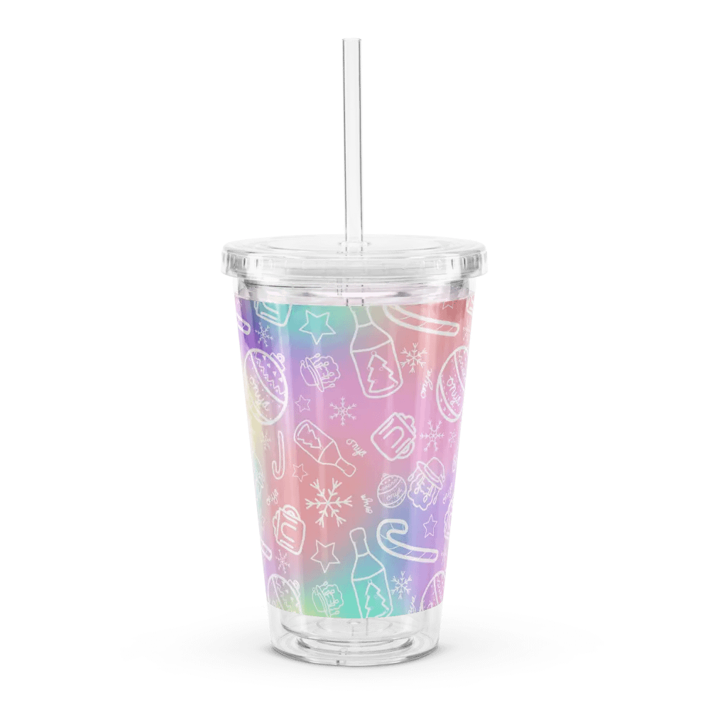 Limited Edition Christmas Tie Die Plastic Tumbler product image (3)