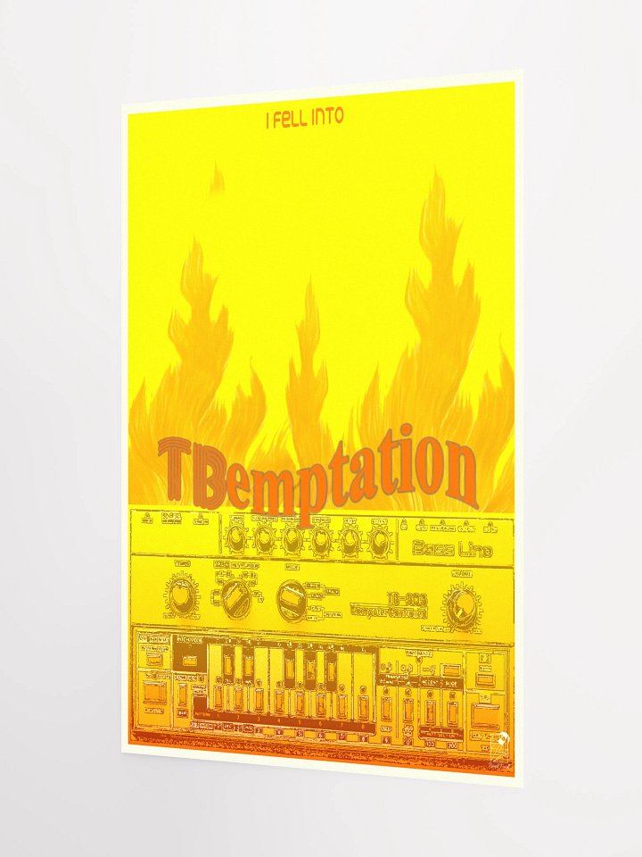 I fell into TBemptetion, Roland TB 303 tribute, by Frank Fonik, Techno EDM Matte Paper Poster product image (2)