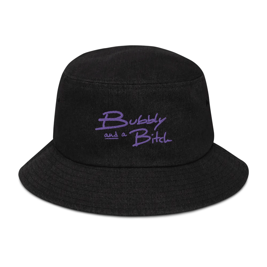 Bubbly and a B*tch (purple) embroidered denim bucket hat product image (21)
