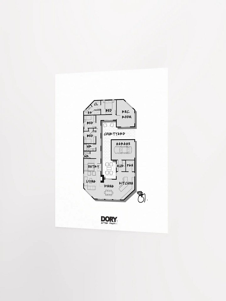 Alphabet Floor Plan Poster - G product image (2)