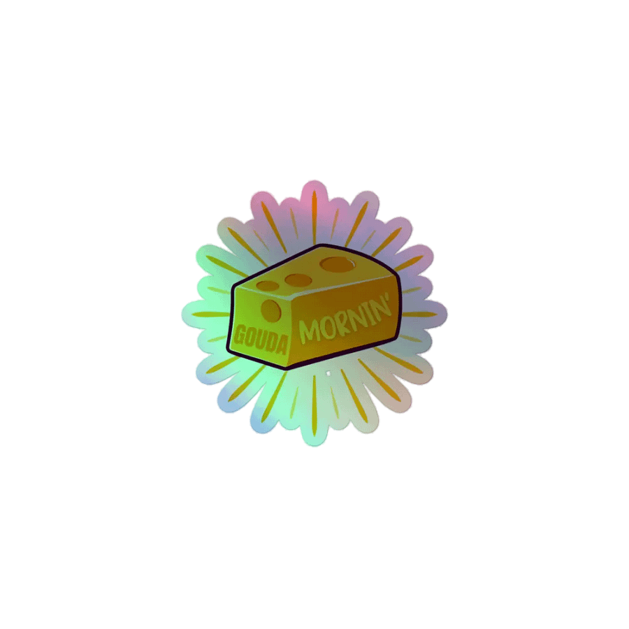 Gouda Mornin' Sunshine Holographic Sticker Sheet product image (1)