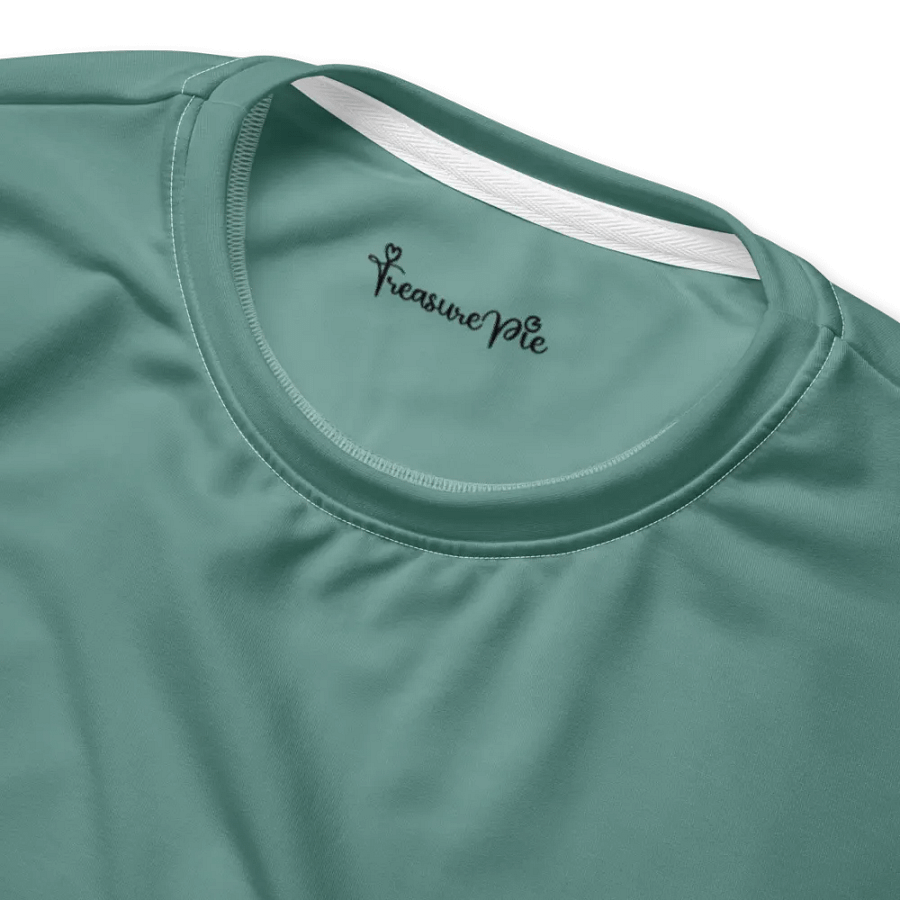 Plain Medium Teal Green Soft Summer Unisex Recycled Polyester Heavyweight Premium Sweatshirt by Treasure Pie product image (4)