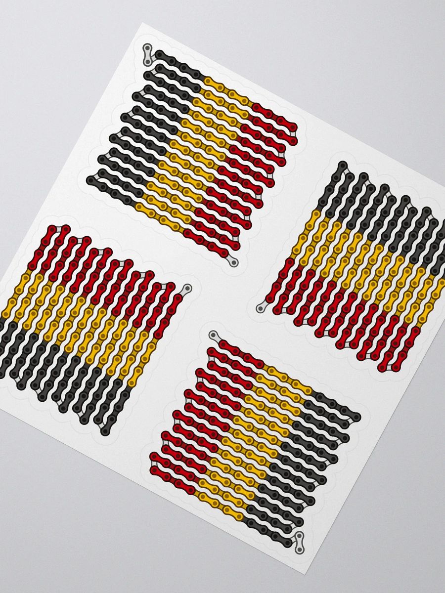 Belgium Bike Chain Flag Sticker 4 Pack product image (2)
