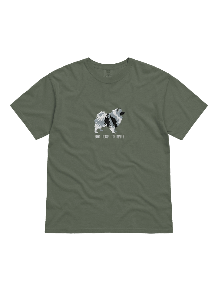 Too Legit to Spitz T-Shirt(Embroidered) of a Keeshond(Gray) product image (21)