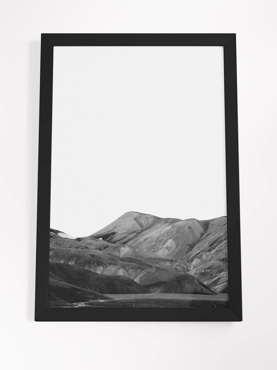 Monochrome Mountain Majesty Poster – Black and White Nature-Inspired Wall Art | Majestic Mountain Landscape | Premium Print for Elegant Spaces product image (4)