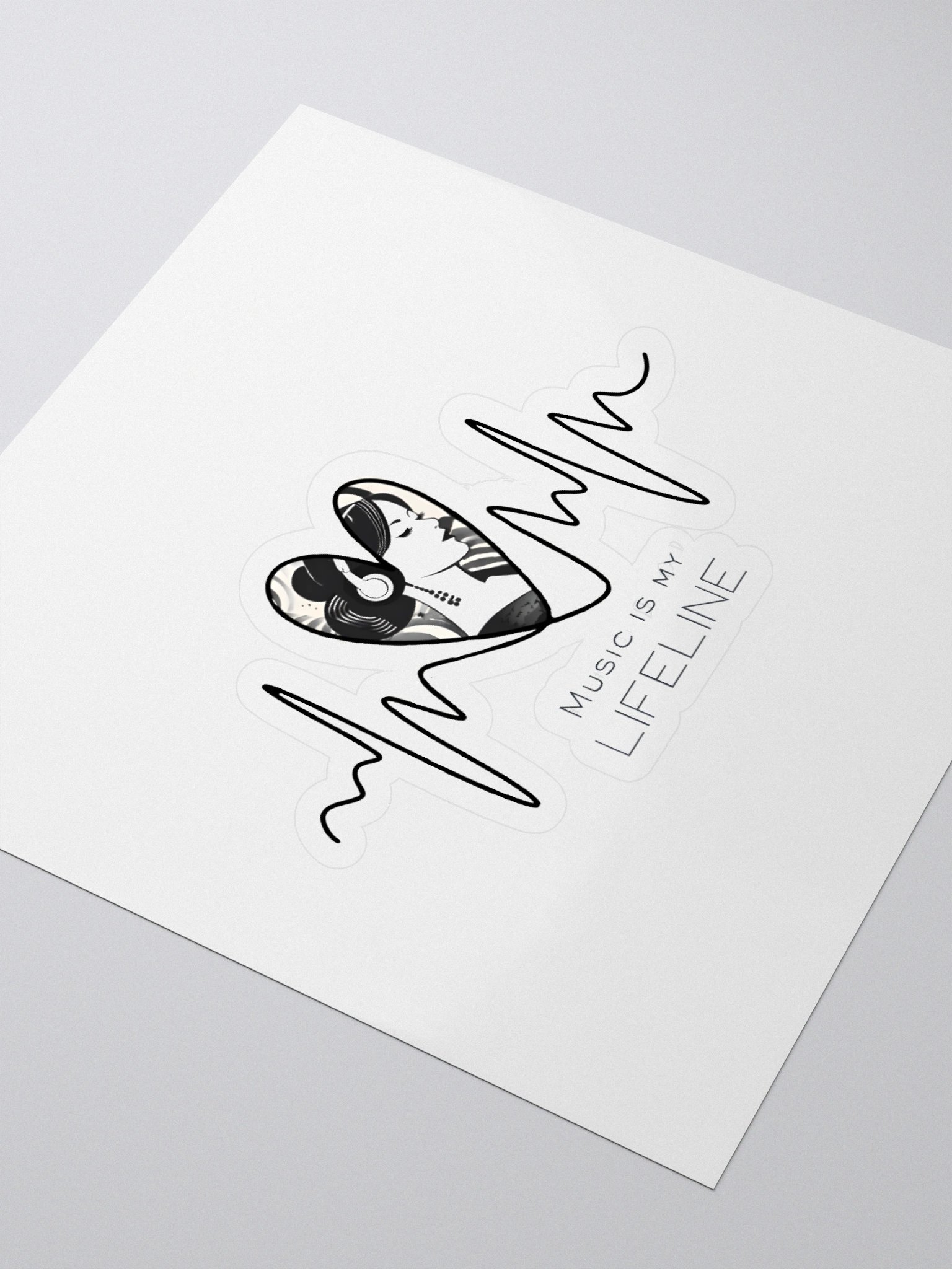 Music is My Lifeline Sticker product image (3)