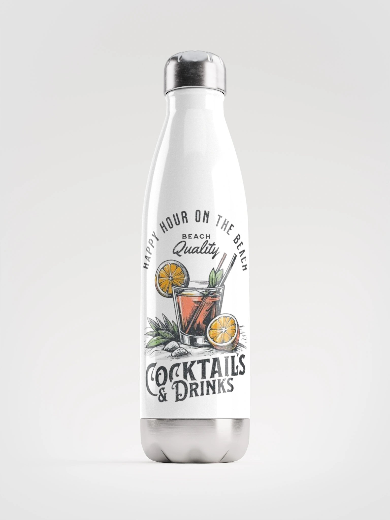 Artistic Cocktail Stainless Steel Water Bottle product image (1)