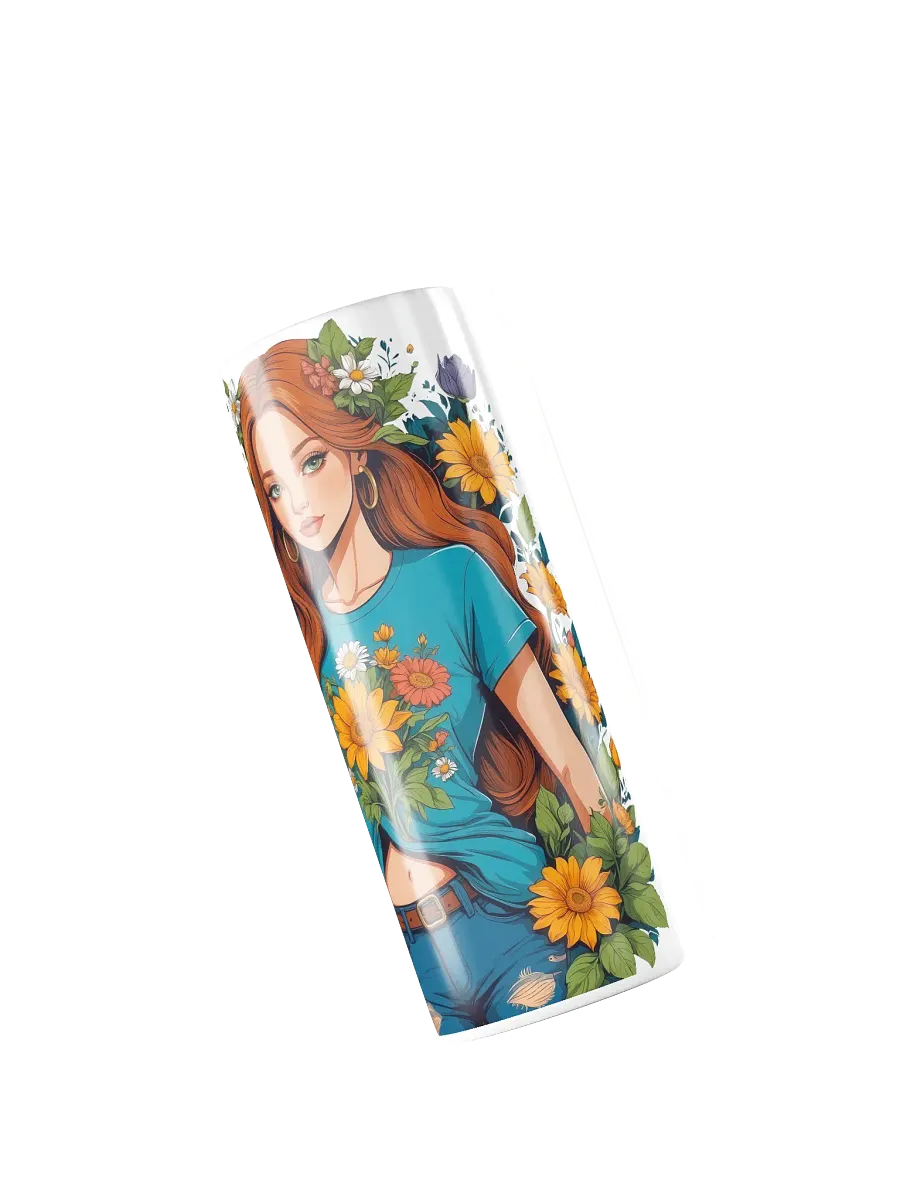 Bloomcore Flower Girl 20 oz Skinny Stainless Steel Tumbler - White - v1 product image (5)