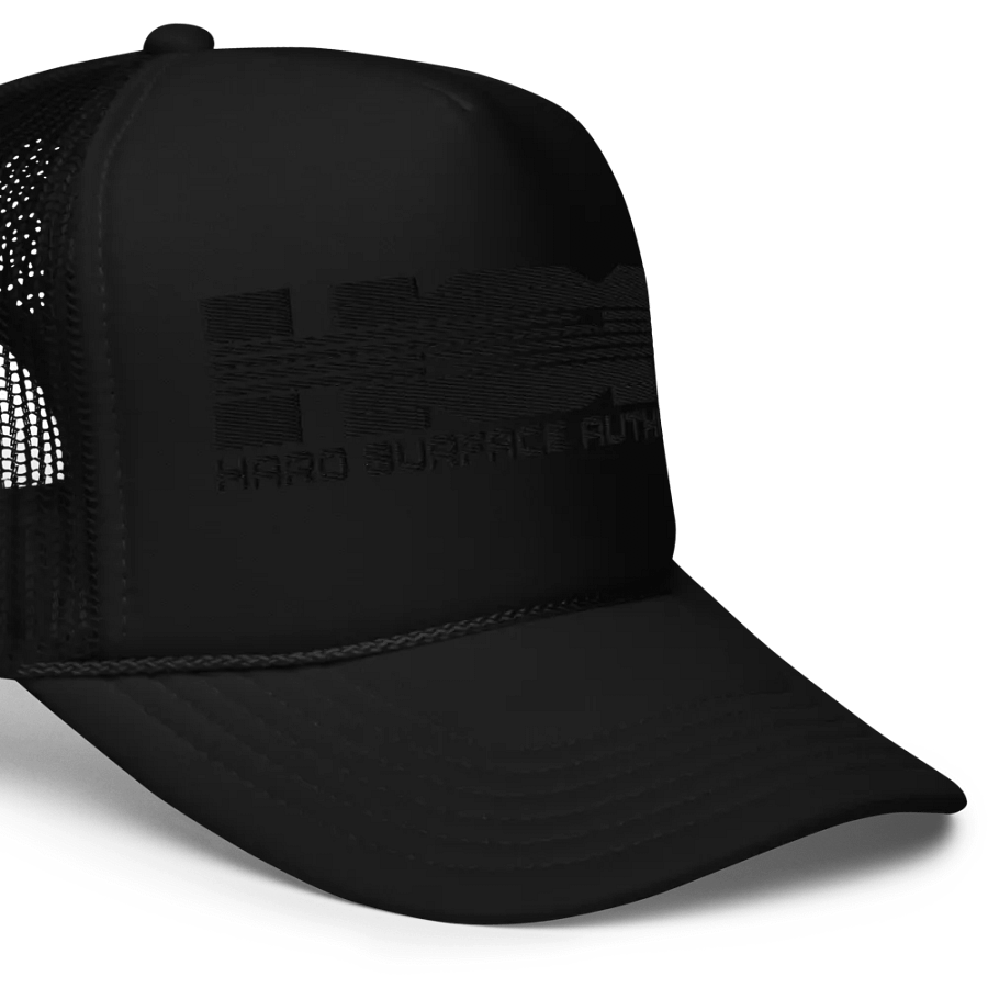 Hard Surface Authority Trucker Cap (Black logotype) product image (11)