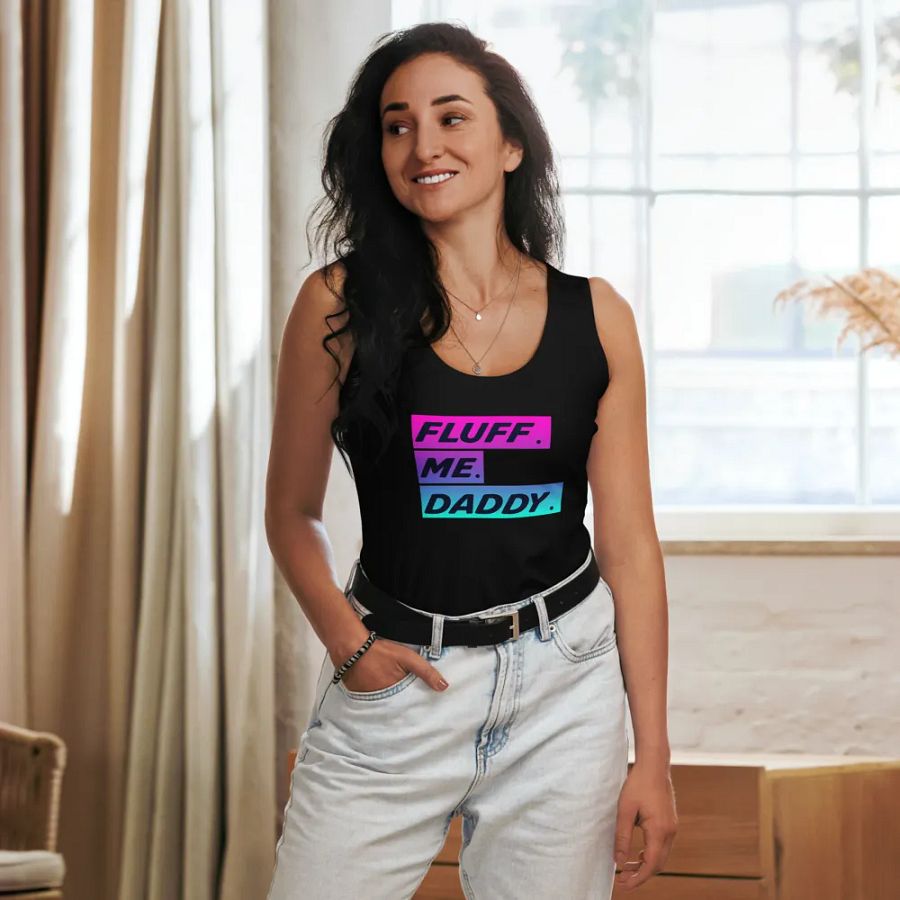 FLUFF ME DADDY WOMEN'S FITTED TANK TOP product image (8)