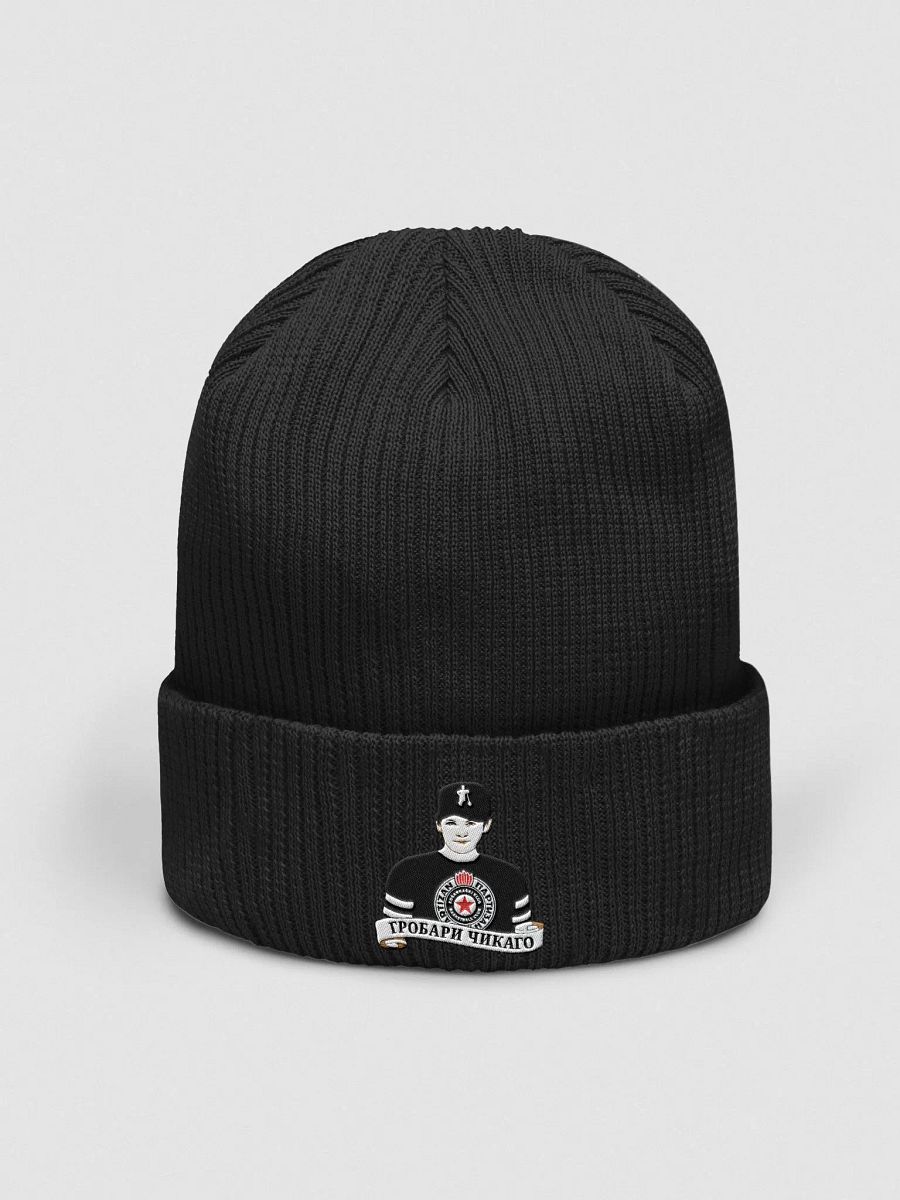 Grobari Čikago KK Partizan Beechfield Organic Ribbed Beanie product image (1)