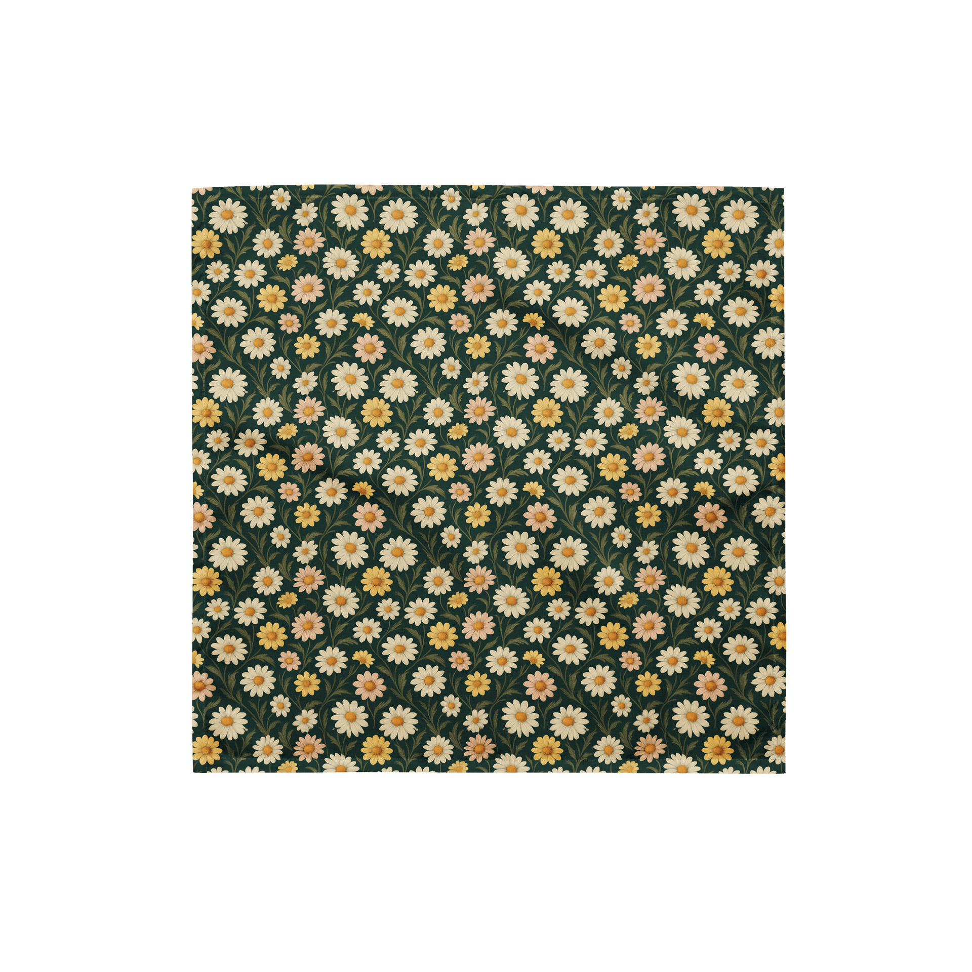 Daisy Print Bandana – Floral Headscarf, Botanical Hair Wrap, Gift Wrap Scarf product image (1)