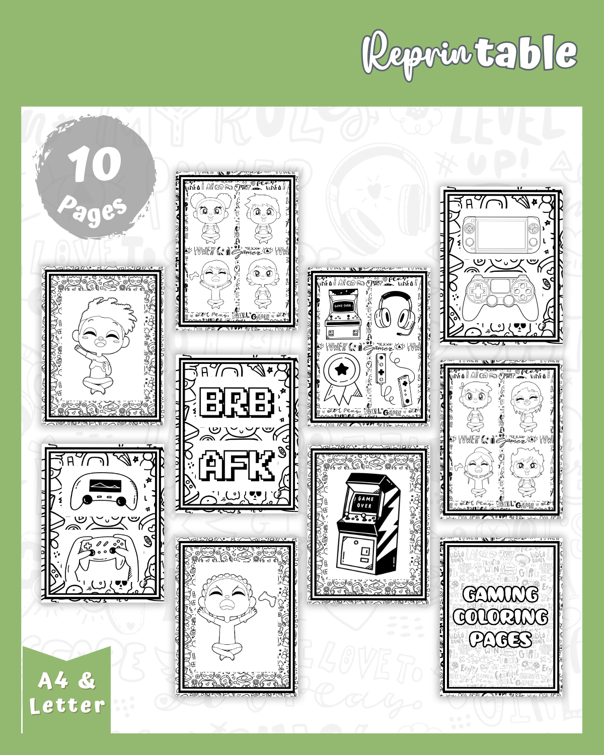 Epic Adventures Await - Gaming Coloring Pages product image (2)
