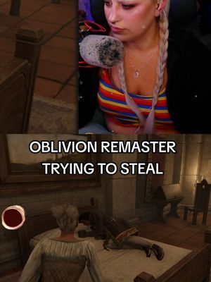 i was trying to pickpocket his gold ..CAUGHT MEEH #oblivion #oblivionremaster #theelderscrolls #tesiv #tes4 #theelderscrolls4oblivion 