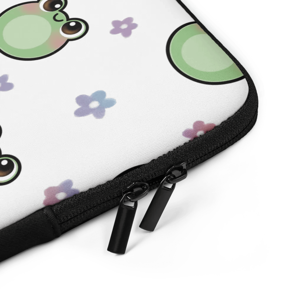 Froggy Pattern Laptop Sleeve (White Background) product image (5)